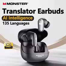 3-in-1-Übersetzungs-Headset mit künstlicher Intelligenz, Bluetooth 5.3, 144 Sprachen, Echtzeit-Übersetzung, intelligentes Sprach-Headset